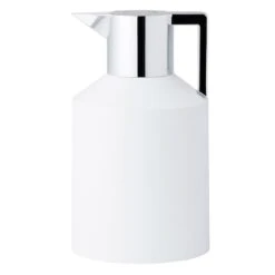 Normann Copenhagen Geo Termoskannu 1,5 L, Valkoinen - Hopea