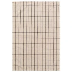 Ferm LIVING Hale Keittiöpyyhe, Hiekka - Musta