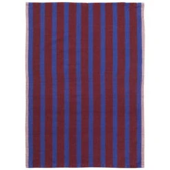 Ferm LIVING Hale Keittiöpyyhe, Ruskea - Kirkkaansininen