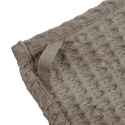 The Organic Company Big Waffle Keittiöliina/pyyhe, Ruskea -Stelton Myynti 1654 BW KitchenAndWashCloth Clay Detail