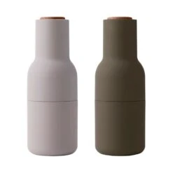 MENU Bottle Grinder Maustemyllyt 2 Kpl, Hunting Green-beige-pähkinä