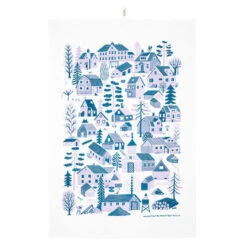 Kauniste Mökkilä Keittiöpyyhe, Sininen