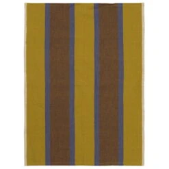 Ferm LIVING Hale Keittiöpyyhe, Lime - Sininen - Ruskea