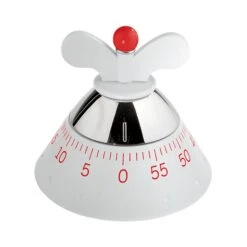Alessi Kitchen Timer Munakello, Valkoinen