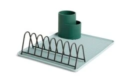 HAY Dish Drainer Tarjotin, Vaaleansininen -Stelton Myynti Dish Drainer Tray Light Blue w Rack Anthracite Cup WB 1