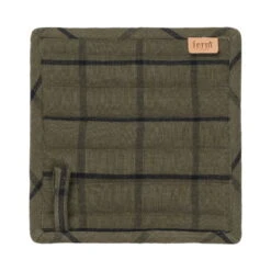 Ferm LIVING Hale Pannulappu, 2 Kpl, Vihreä - Musta