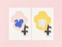 Kauniste Orvokki Keittiöpyyhe, Sininen -Stelton Myynti kauniste pressphoto 2017ss print011 1