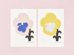 Kauniste Orvokki Keittiöpyyhe, Keltainen -Stelton Myynti kauniste pressphoto 2017ss print011