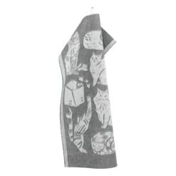 Lapuan Kankurit Kissanpäivät Käsipyyhe, Valkoinen - Tummanharmaa