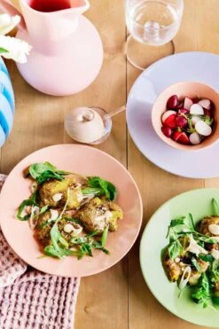 The Organic Company Big Waffle Keittiöliina/pyyhe, Vaalea Roosa -Stelton Myynti ruoka peruna sk2